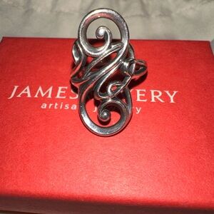James Avery Intricate Silver Swirl “Electra” Ring